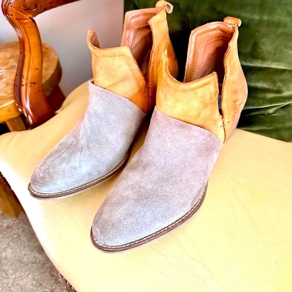Free People Leather and Suede Booties Size 10 - Picture 1 of 11